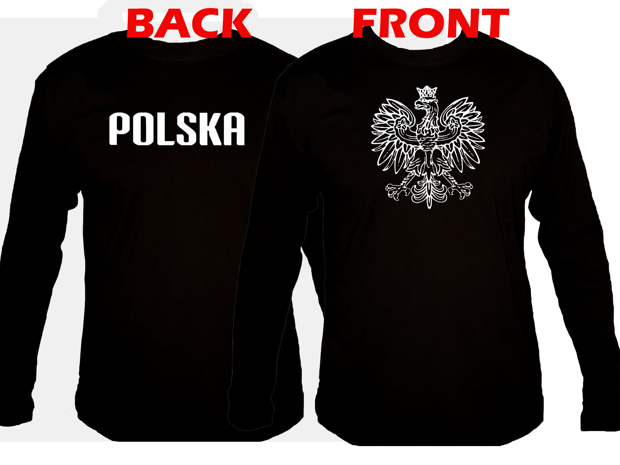 White Polish eagle-poland pride polska man sleeved t-shirt 3
