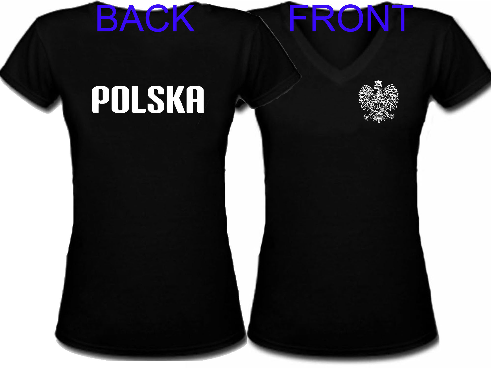Poland coat of arms Polish Patriot Eagle women v neck top t shirt
