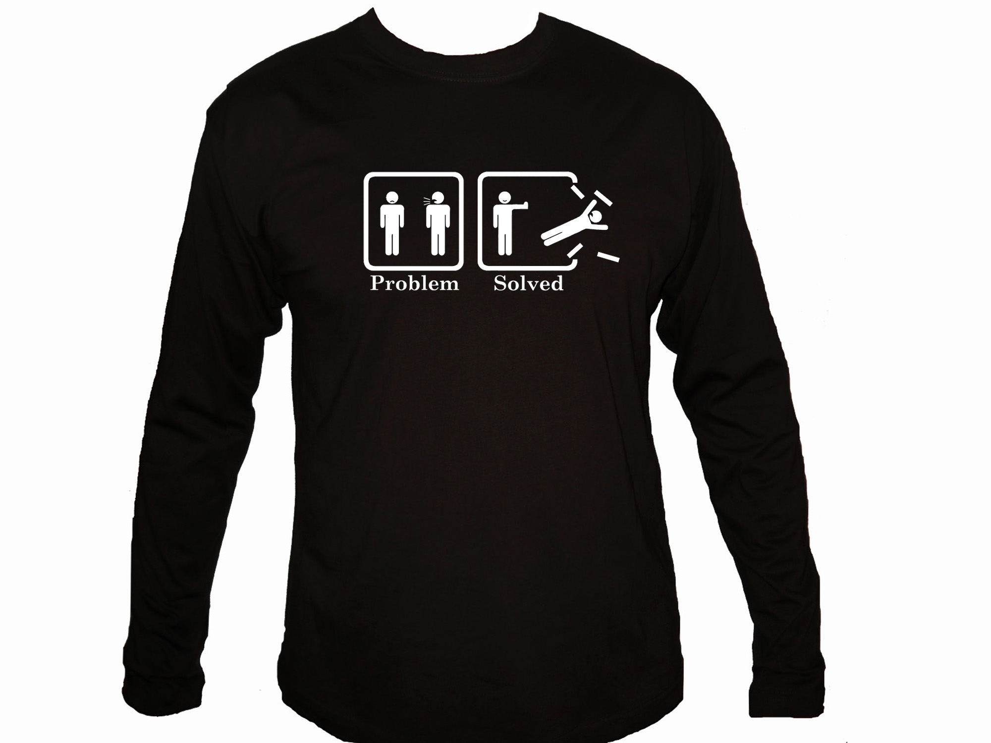 Gay Pride Problem solved - funny men couple sleeved t-shirt