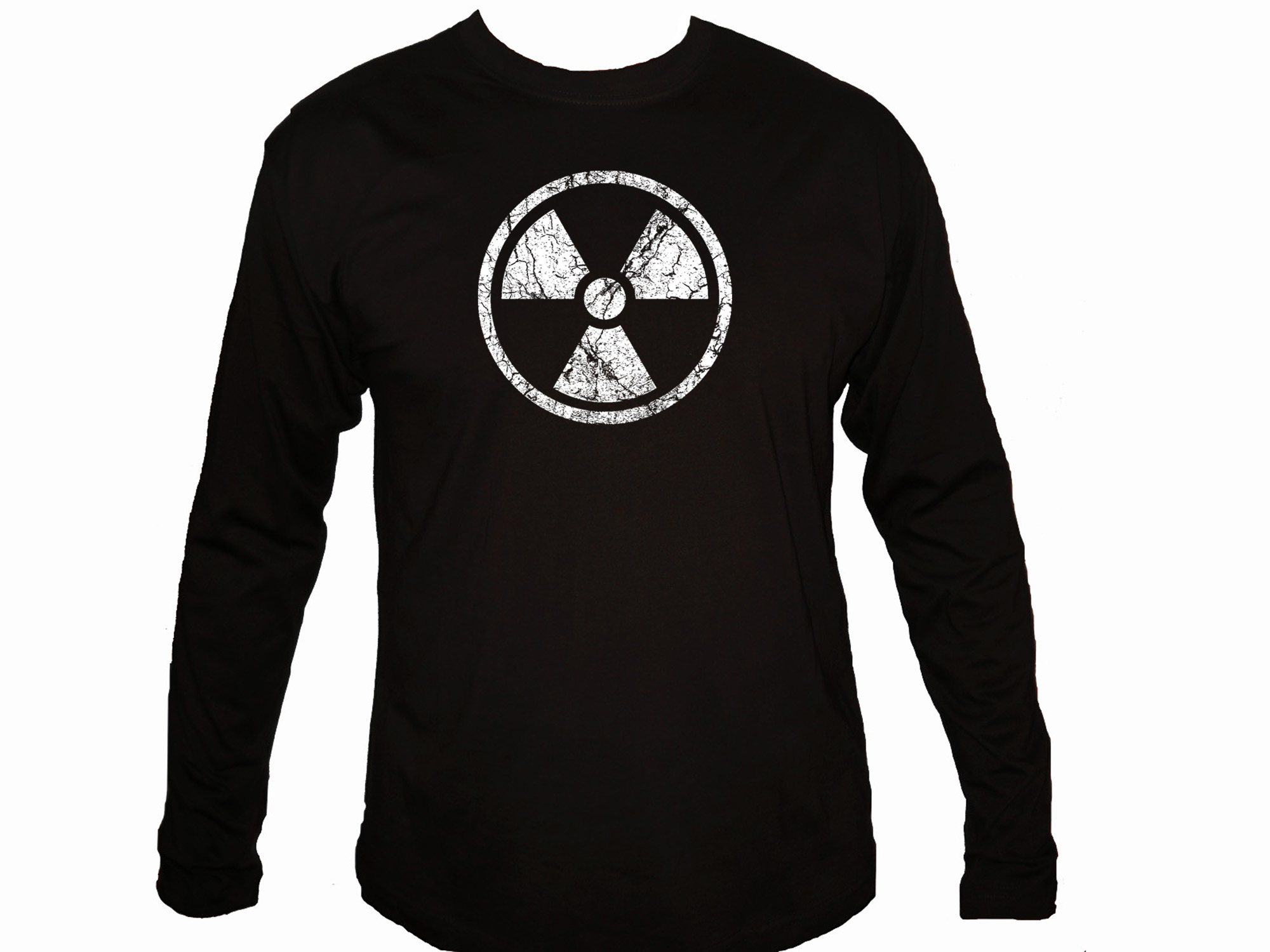 Radioactive mass destruction weapon logo sleeved t shirt