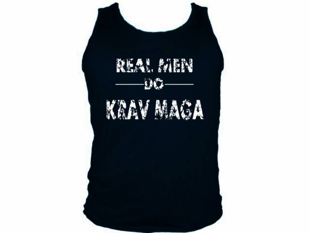 Real men do krav maga mens sleeveless muscle tank tee 2XL