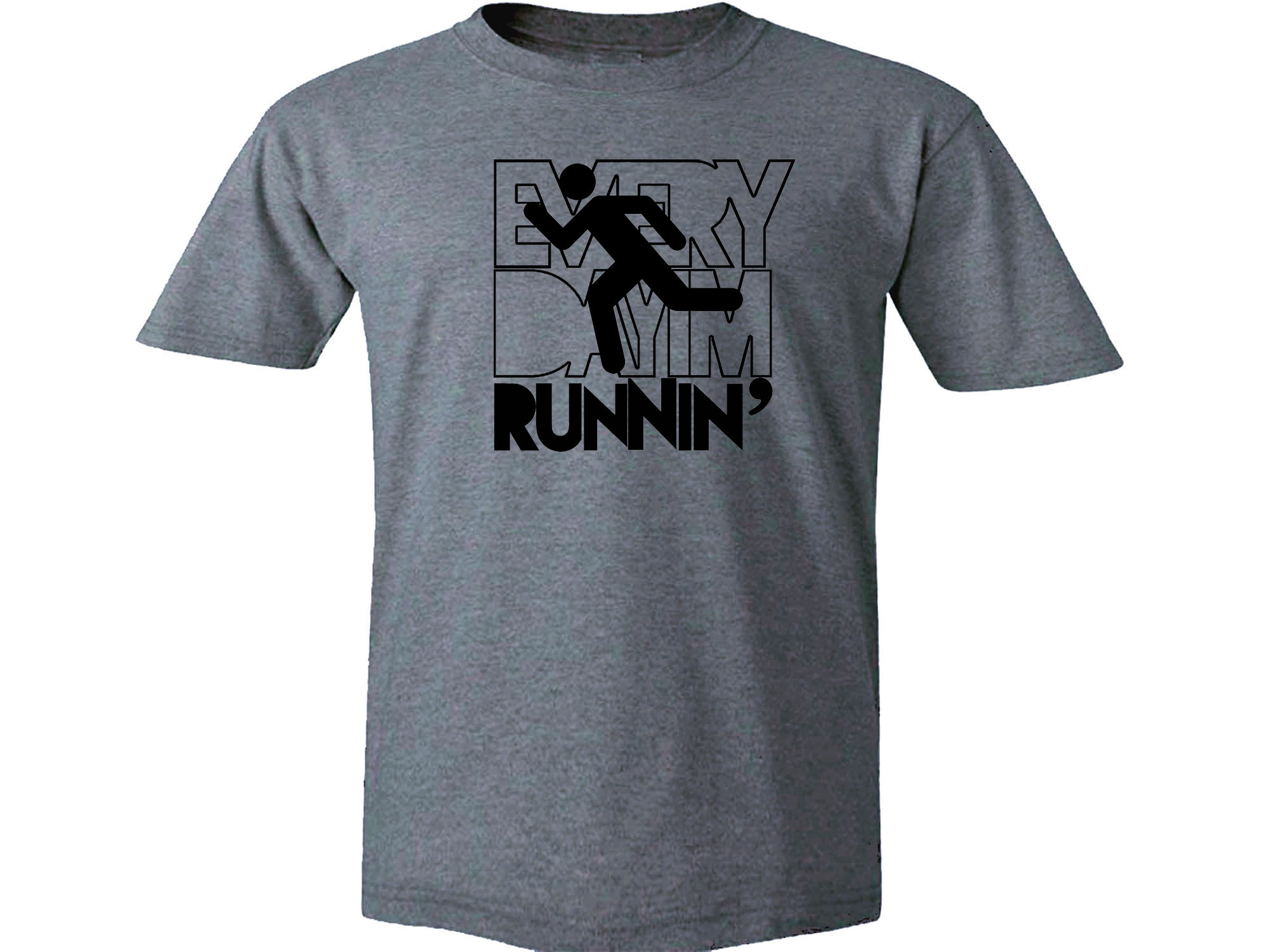 Everyday I'm runnin' funny parody runnin' gray t-shirt