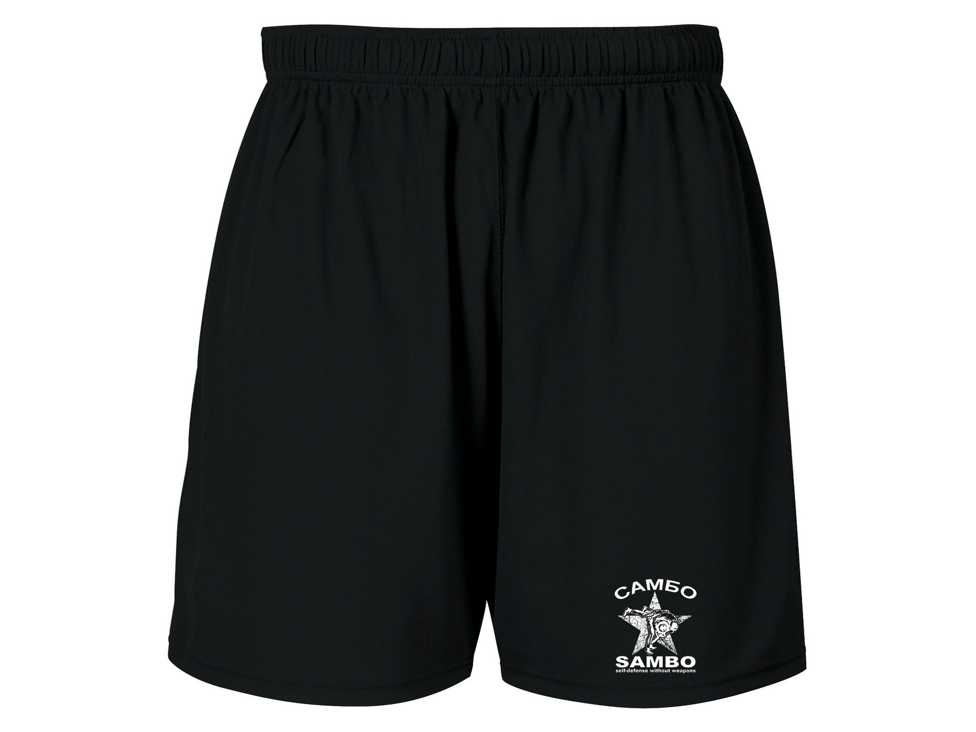 Sambo  Martial arts sweat proof polyester workout black shorts