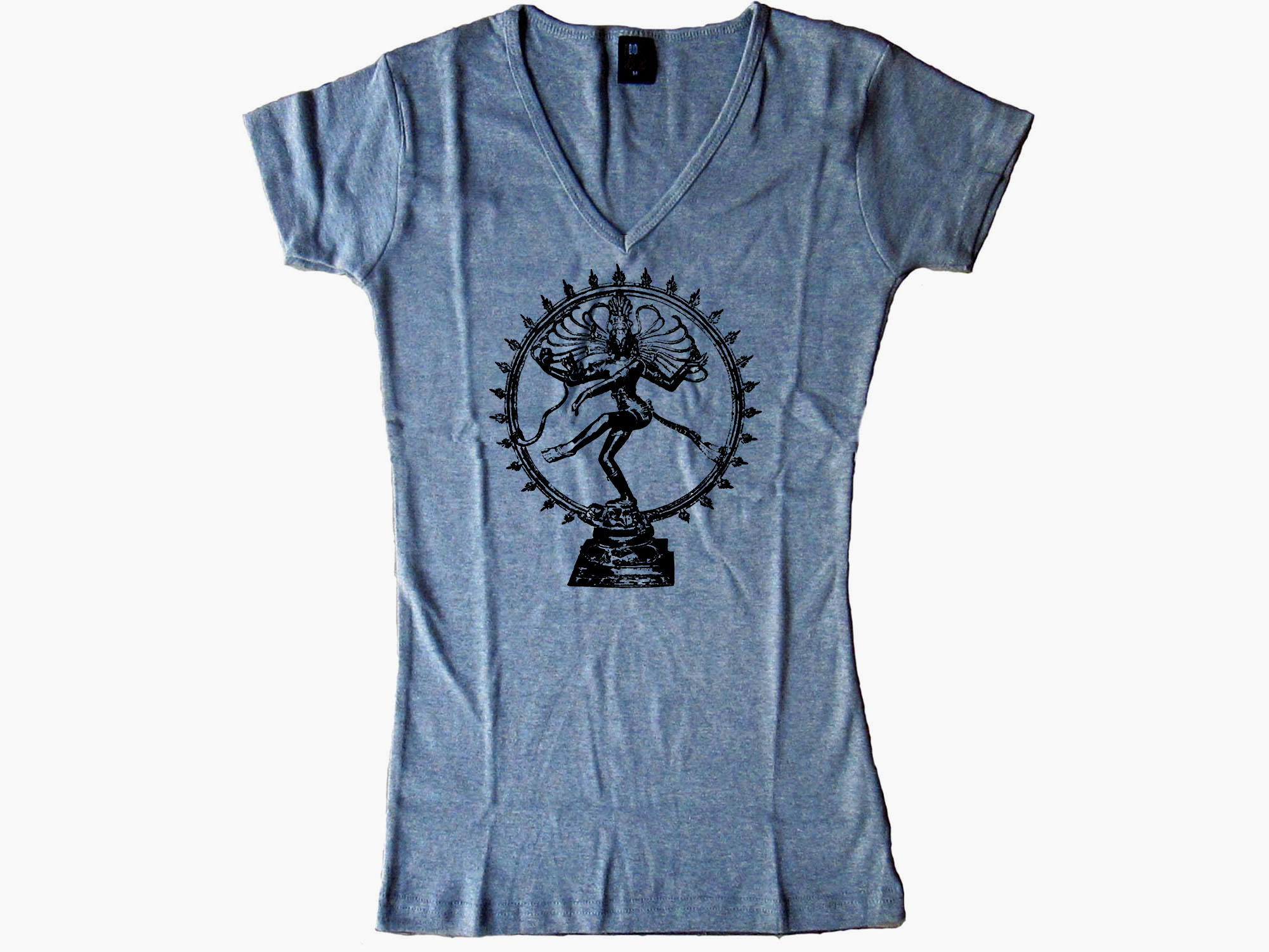 Nadarajah Dancing Shiva Yoga gray women/teens gray t-shirt