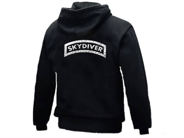 Skydiver freefall parachutist skydiving distressed look hoodie