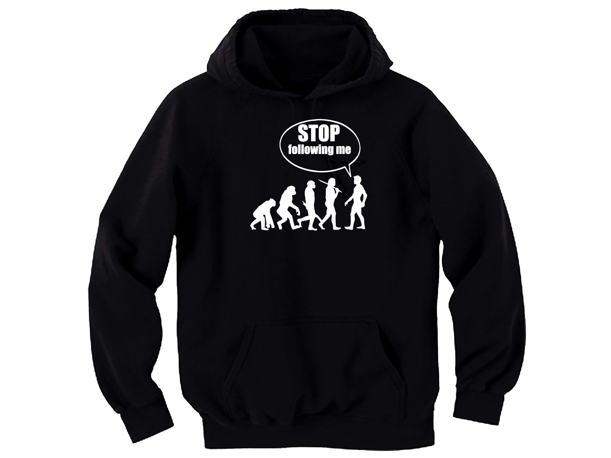 Stop follow me-funny evolution evolve sweatshirt