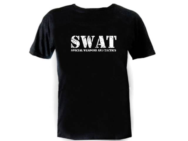 SWAT Special Weapons And Tactics distressed look tee shirt