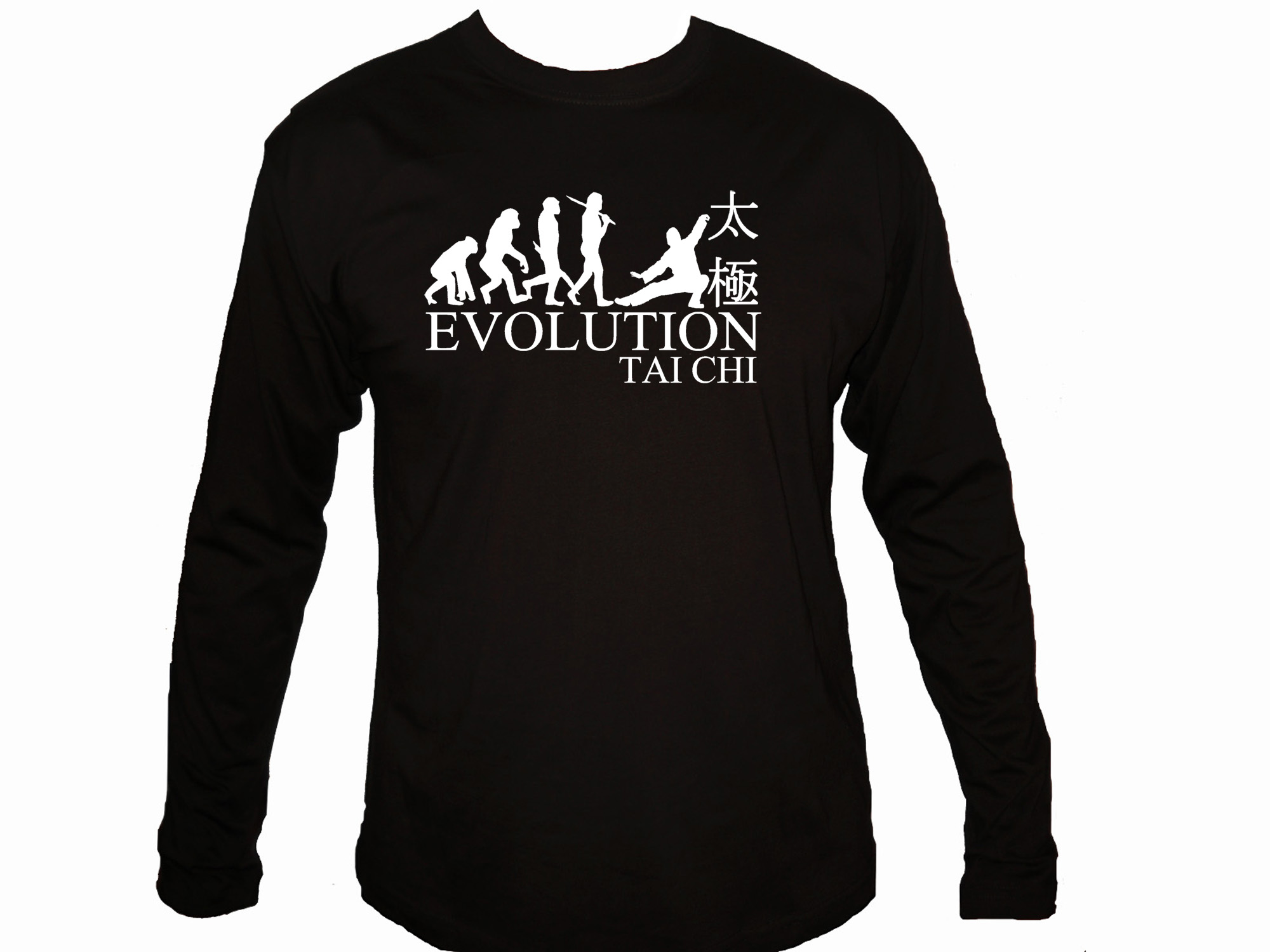 Tai Chi evolution Martial arts 100% cotton sleeved t-shirt