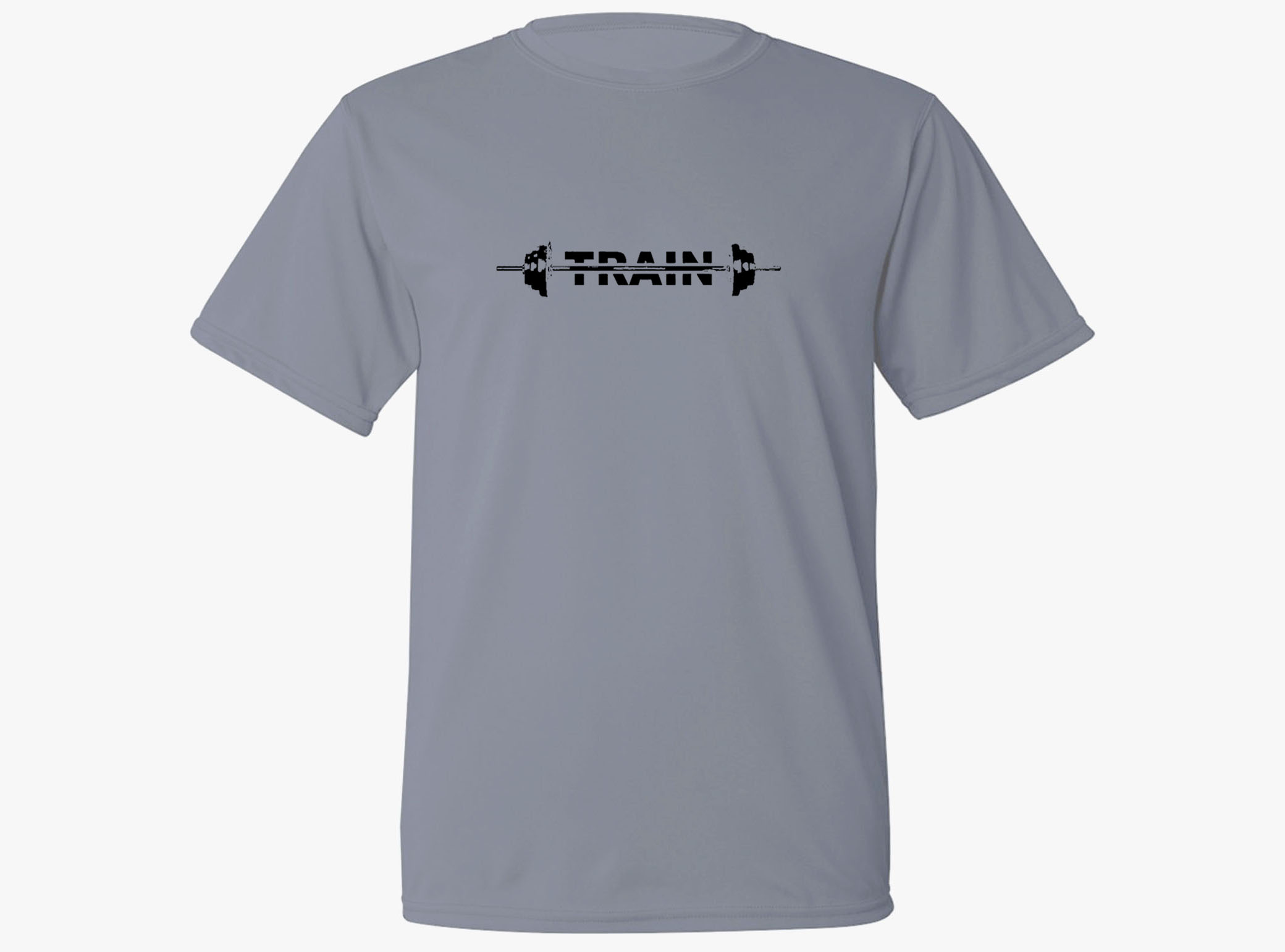 Train sport workout motivation sweat proof fabric t-shirt