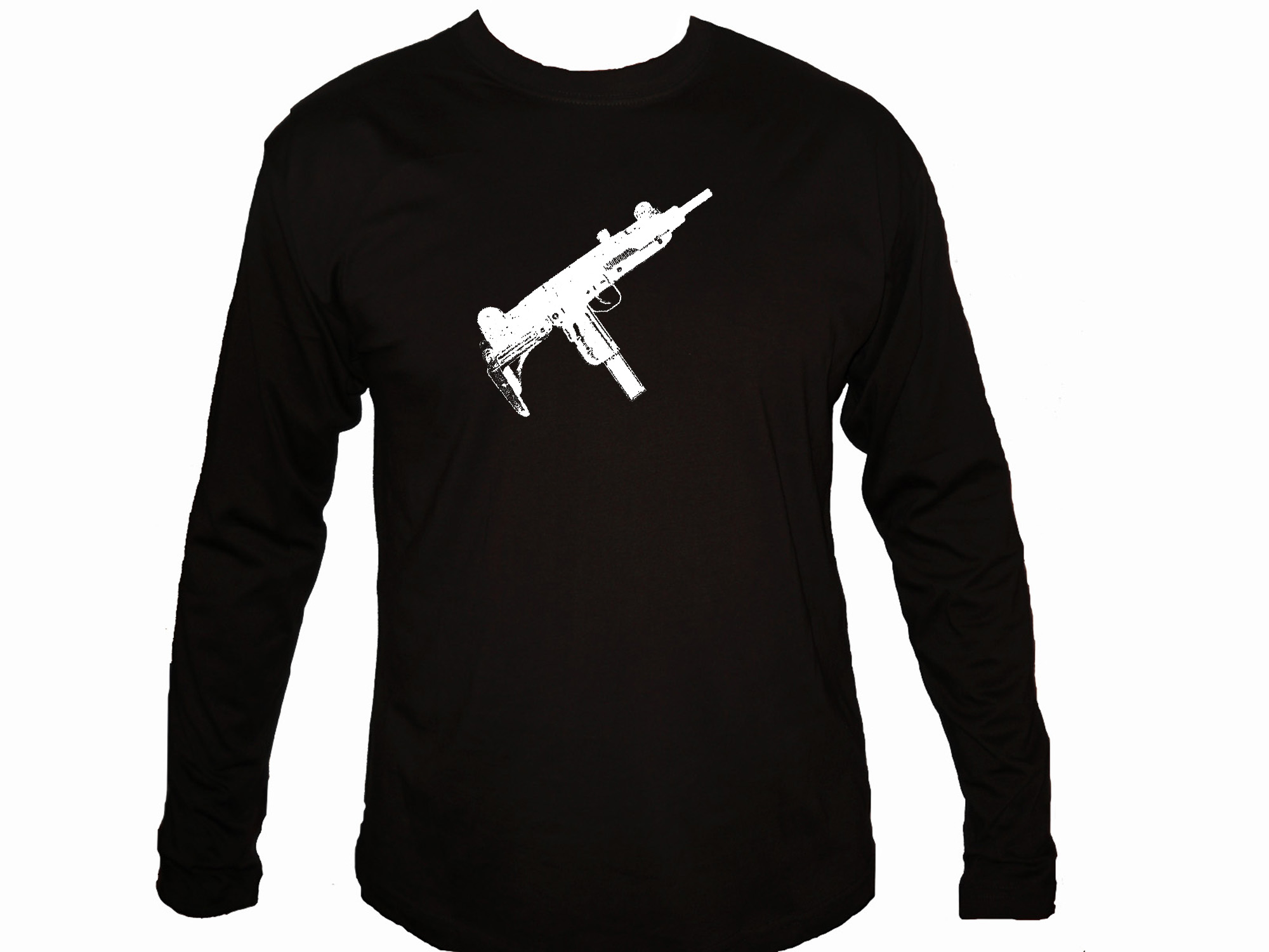 Uzi gun machine rifle firearms sleeved t-shirt