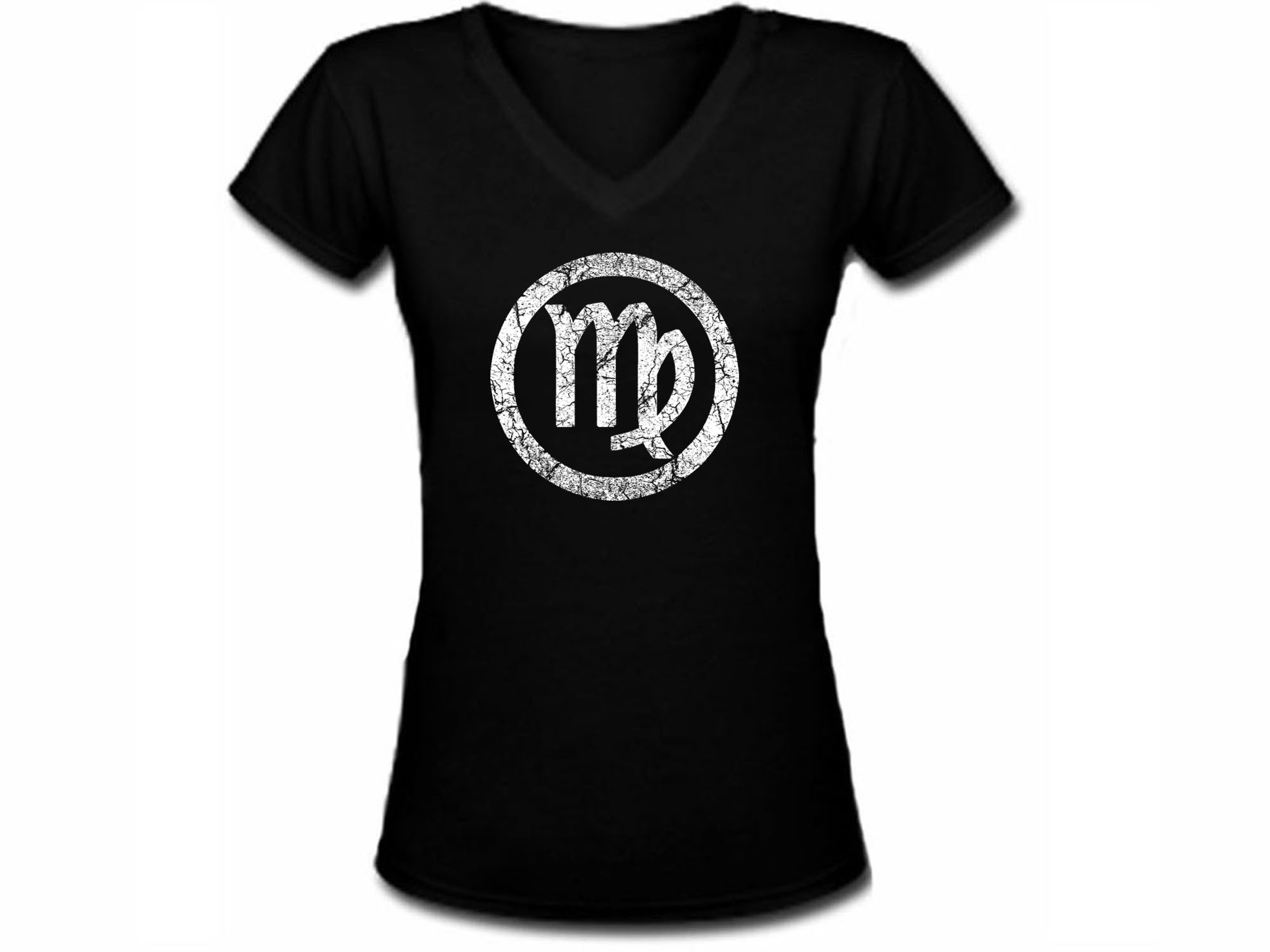 Virgo horoscope zodiac sign distressed look t-shirt for women or teenagers