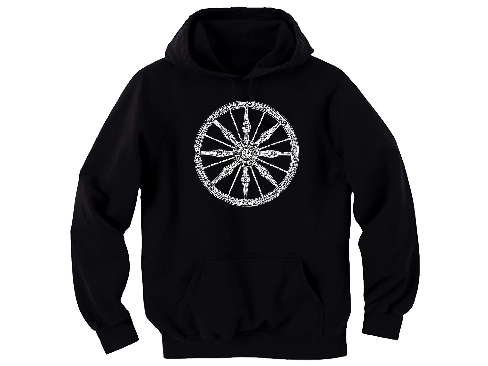 Dharma Wheel of life Buddhist Yoga wear man/women/junior hoodie