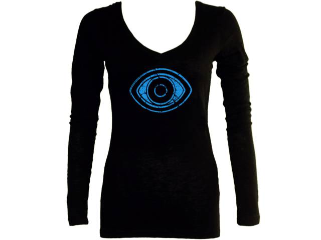 Evil Eye against spirit customized women sleeved t shirt