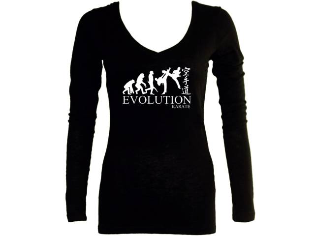 Karate Evolution women black sleeved shirt