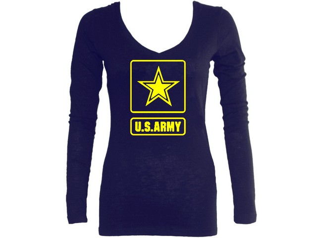 US army emblem women ladies long sleeve t-shirt