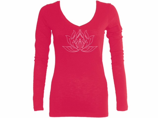 Lotus flower yoga clothes meditation woman sleeved t-shirt
