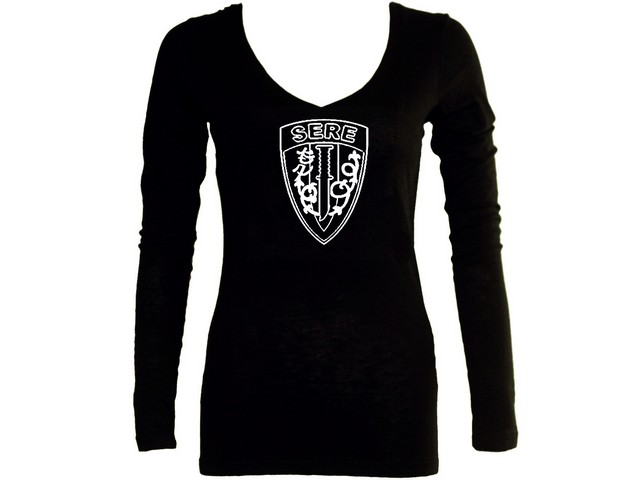 SERE Survival, Evasion, Resistance & Escape women sleeved t-shirt