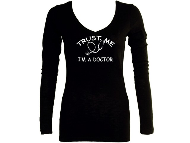 Trust me-I\'m a doctor professions women sleeved t-shirt