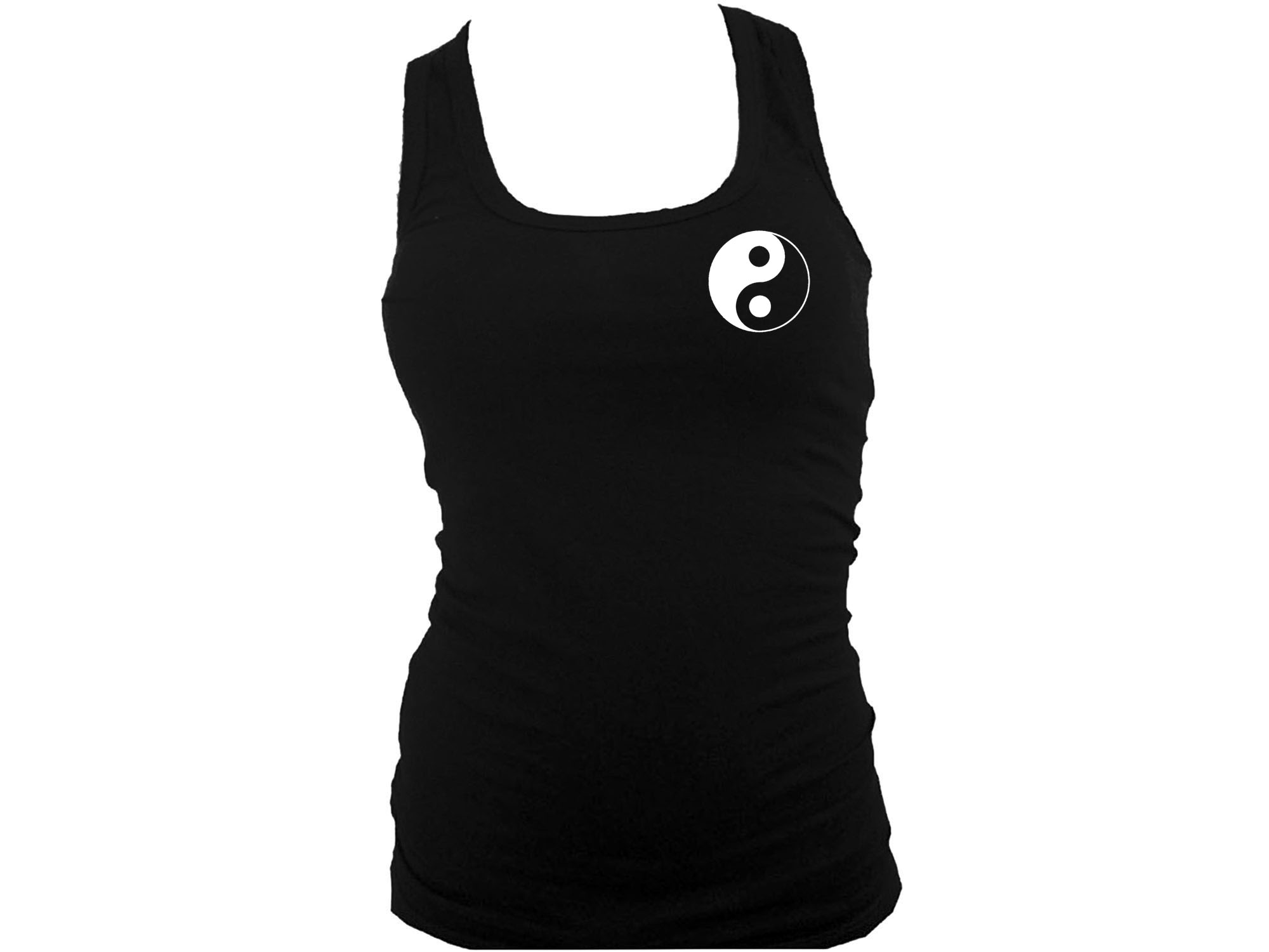 Chinese philosophy symbols Yin Yang racerback women tank top S/M