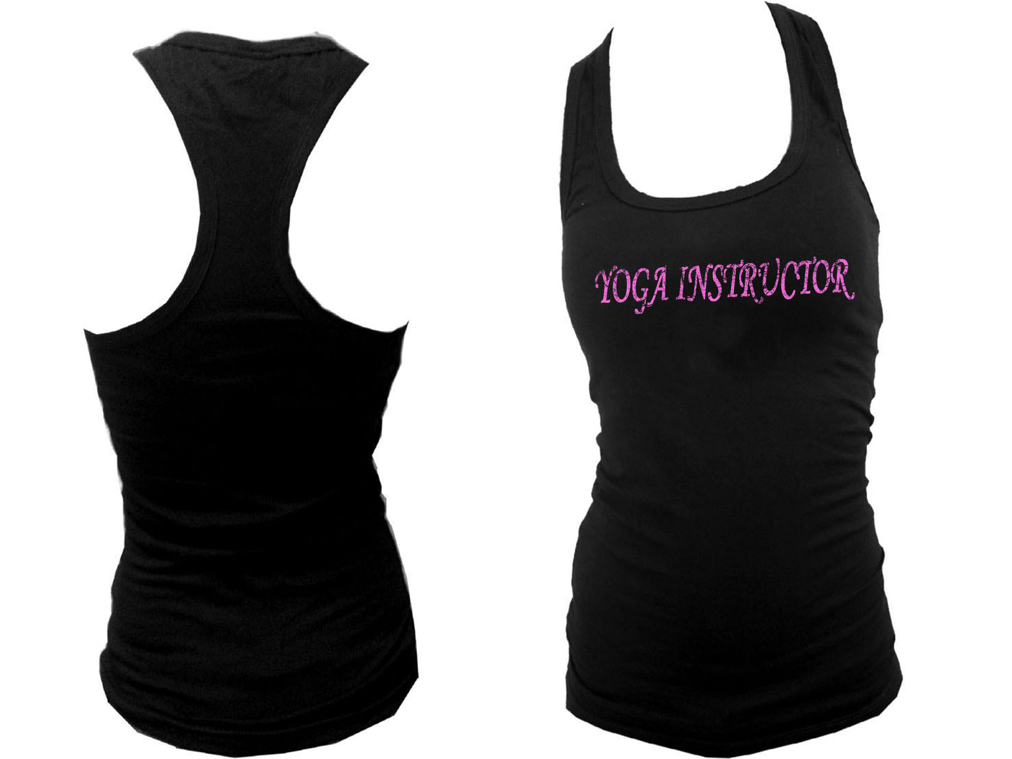 Yoga instructor racerback sleeveless women tank top L/XL